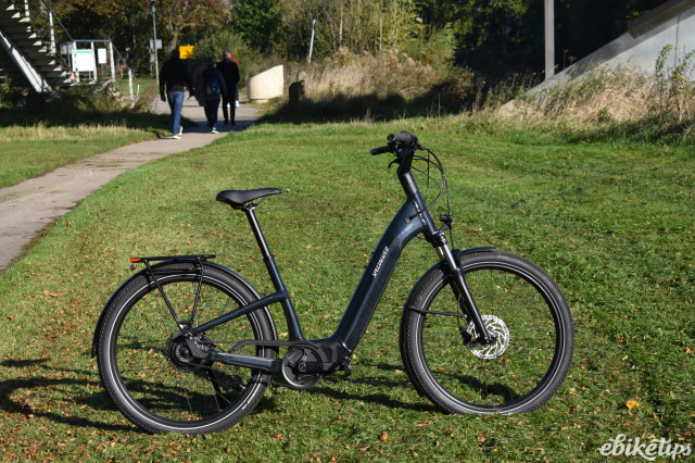 Step through electric store mountain bike